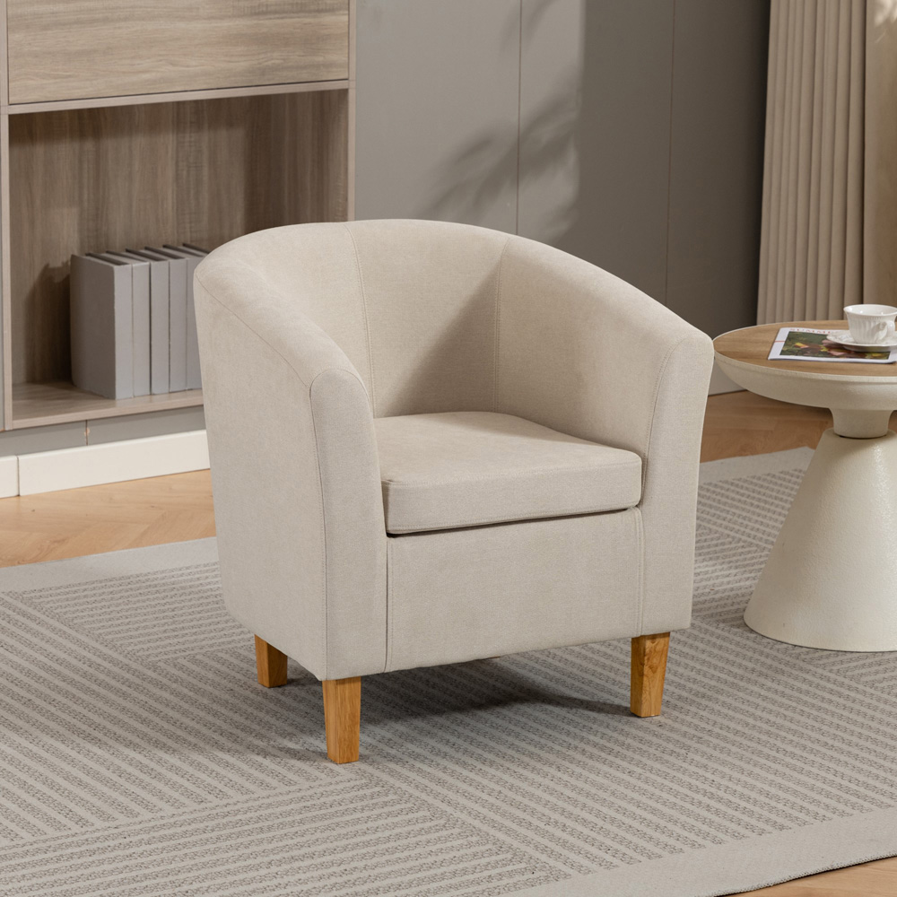 Artemis Home Millie Beige Fabric Accent Chair Image 6