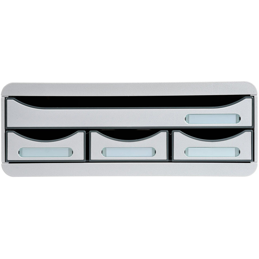 Exacompta Mini 4 Drawer Light Grey Toolbox Image 2