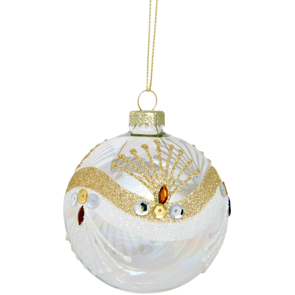Gold Sequin Design Bauble Image 1