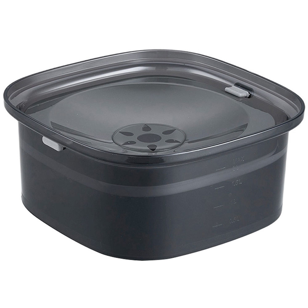 H&O Direct Black Spill Proof Pet Water Bowl 2L Image 1