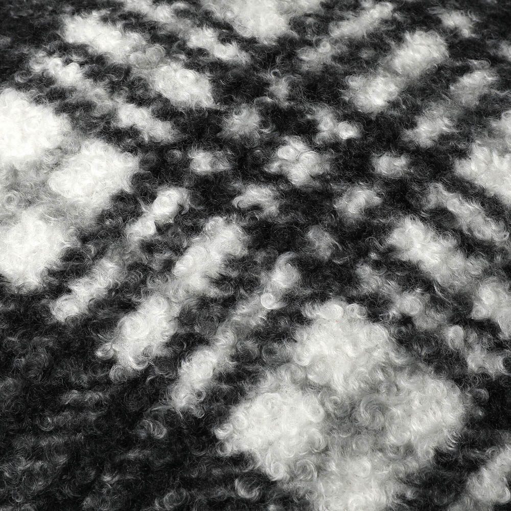 Fraser Check Faux Wool Cushion Monochrome Image 2