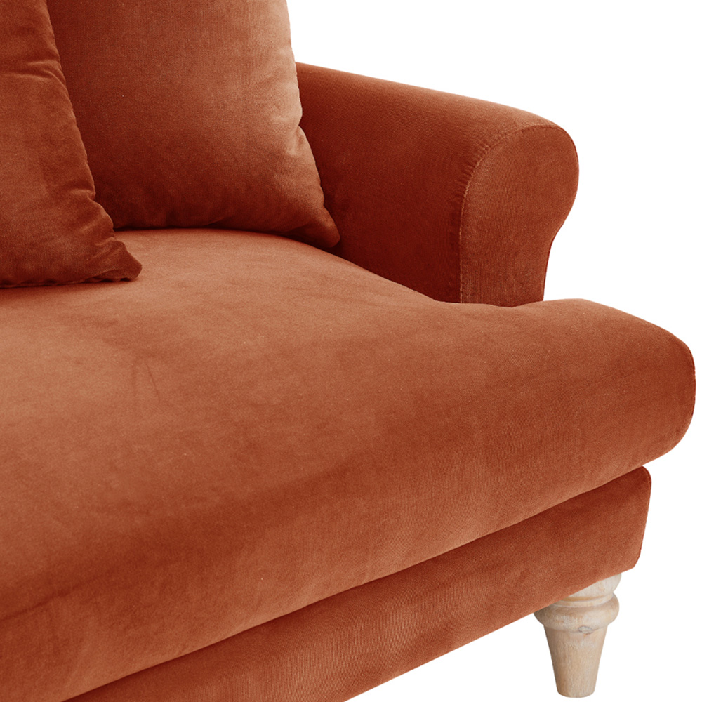 Home Detail Churchill 2 Seater Burnt Orange Velvet Sofa Image 7
