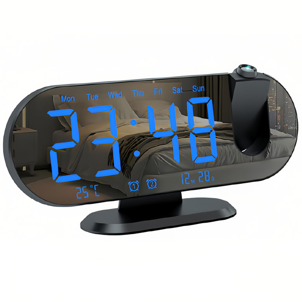 Jaoyeh Trading Blue Font LED Smart Projection Clock Image 1