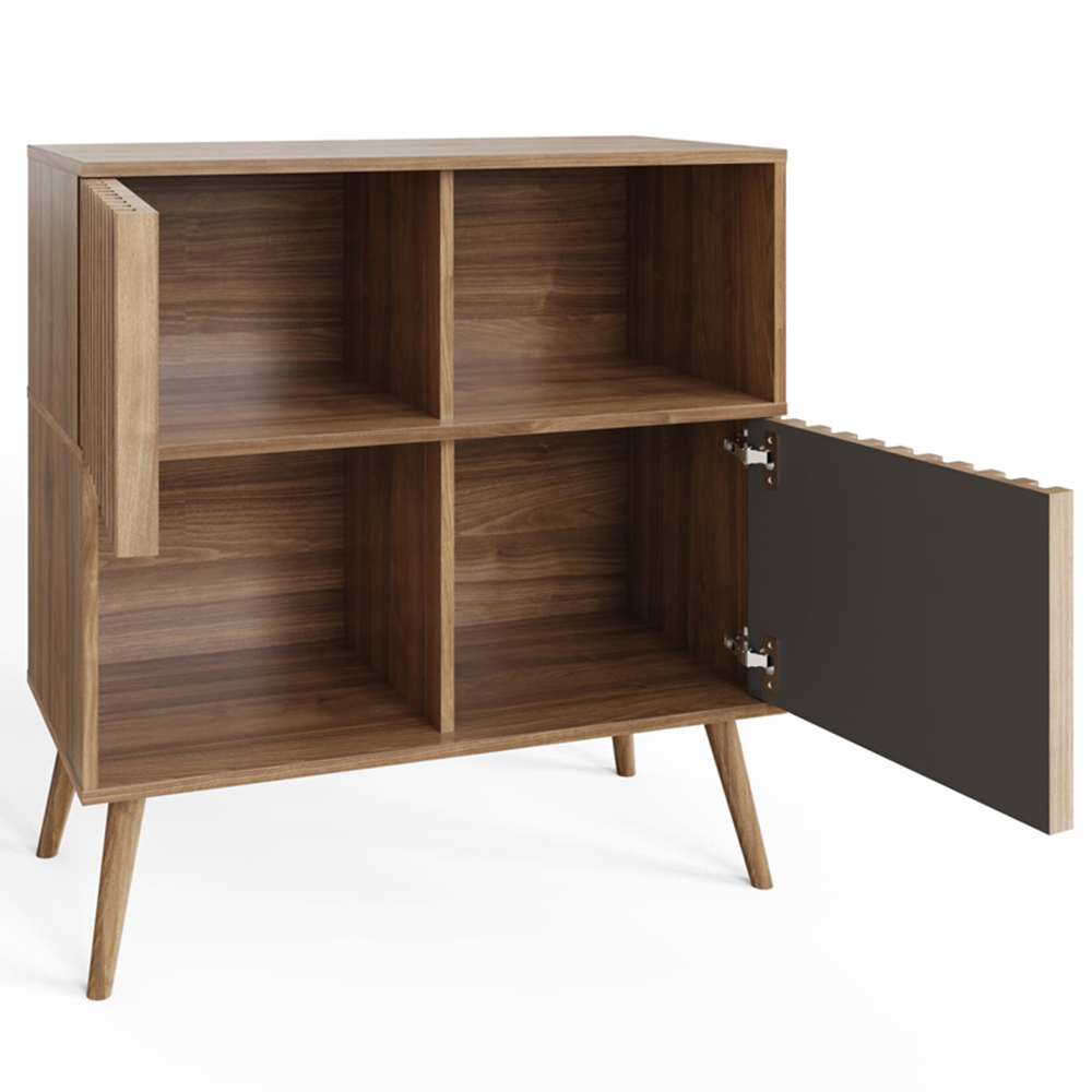 GFW Rowan Oak Louvered Compact Sideboard Image 4