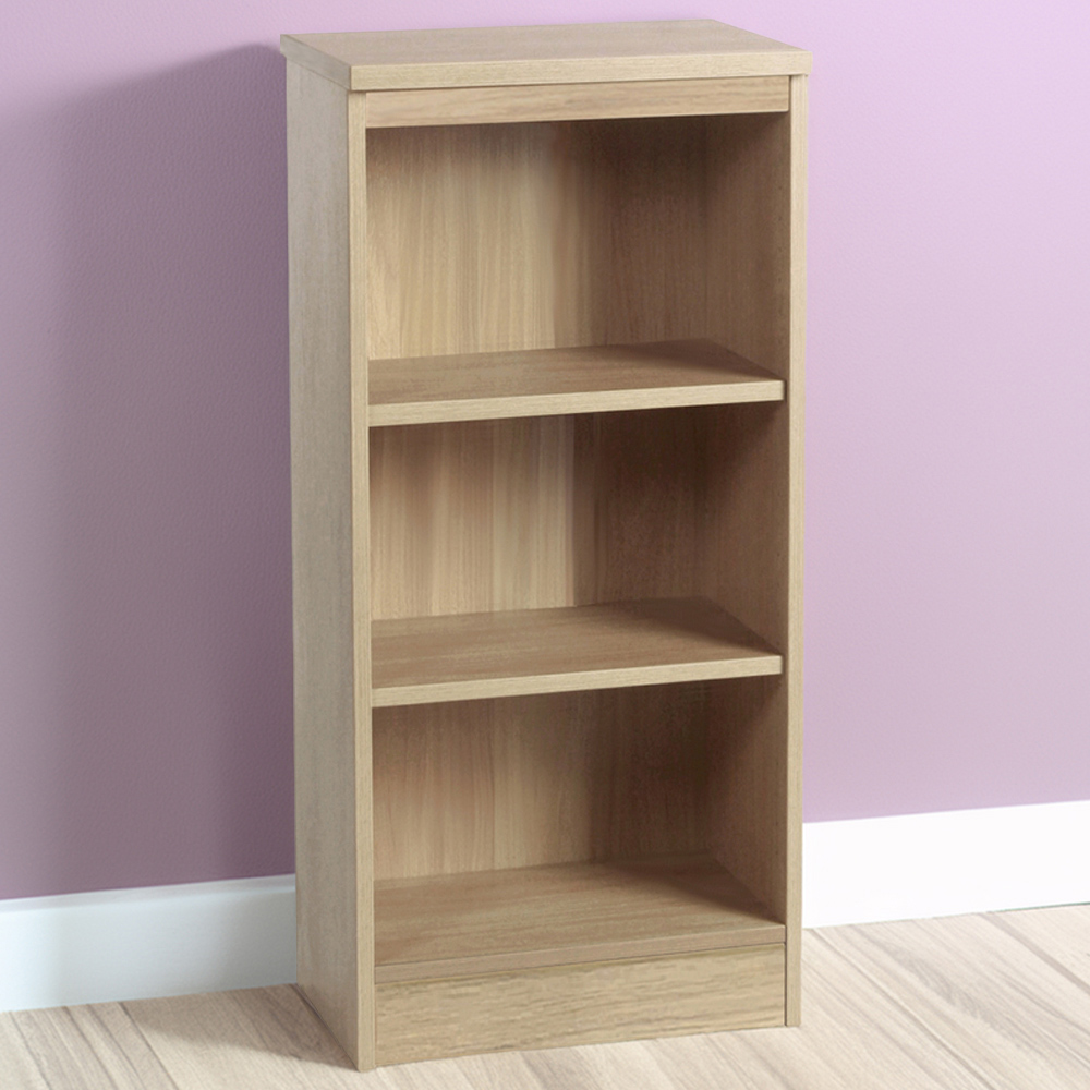 R White Cabinets 3 Shelf Sandstone Mid Height Bookcase Image 1