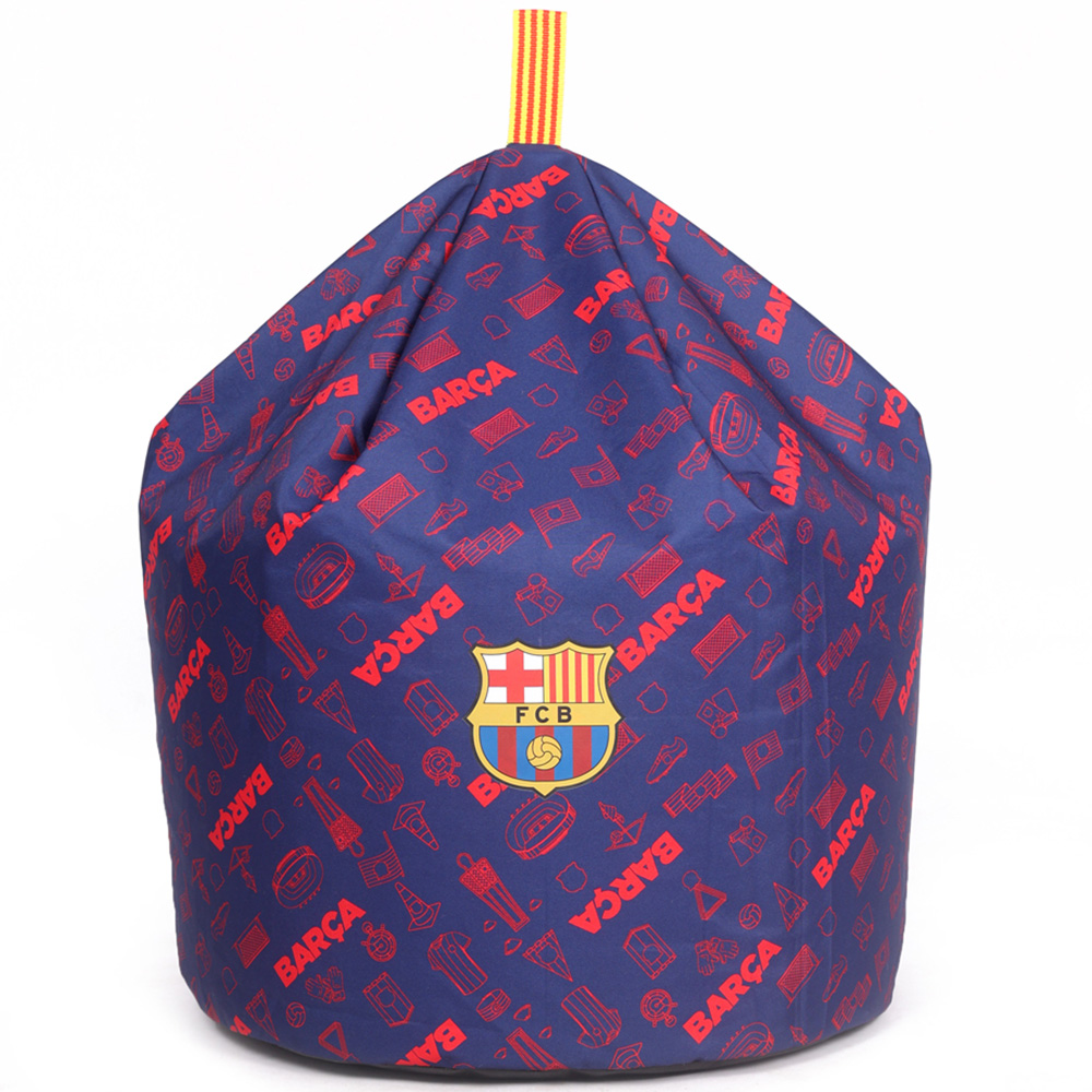 Kaikoo Barcelona Blue and Red Print Bean Bag Image 2