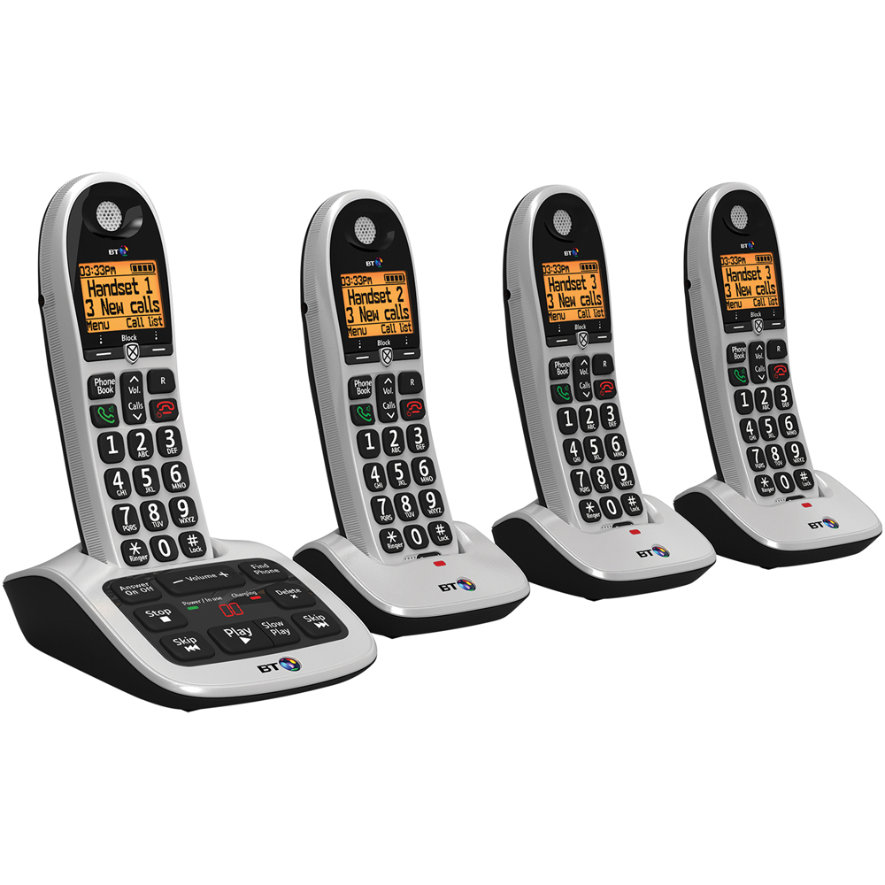 BT Big Button 4600 Telephone with Answer Machine Quad Pack Image 3