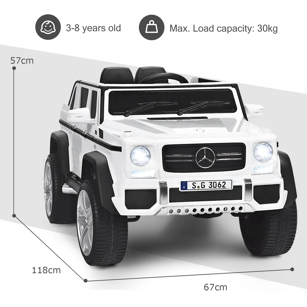 Costway White Electric 2 Motors Kids Ride On Car with Remote Control Image 8