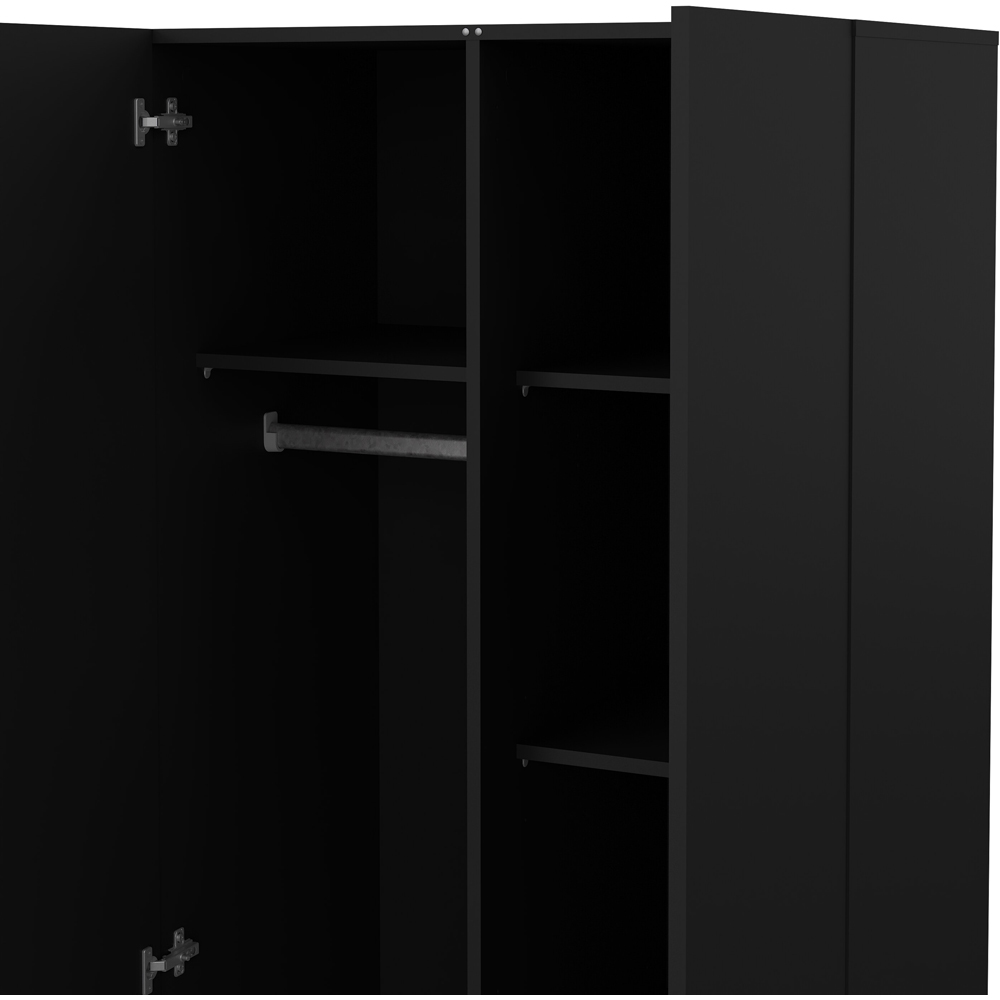 Florence 2 Door Black Wardrobe Image 4