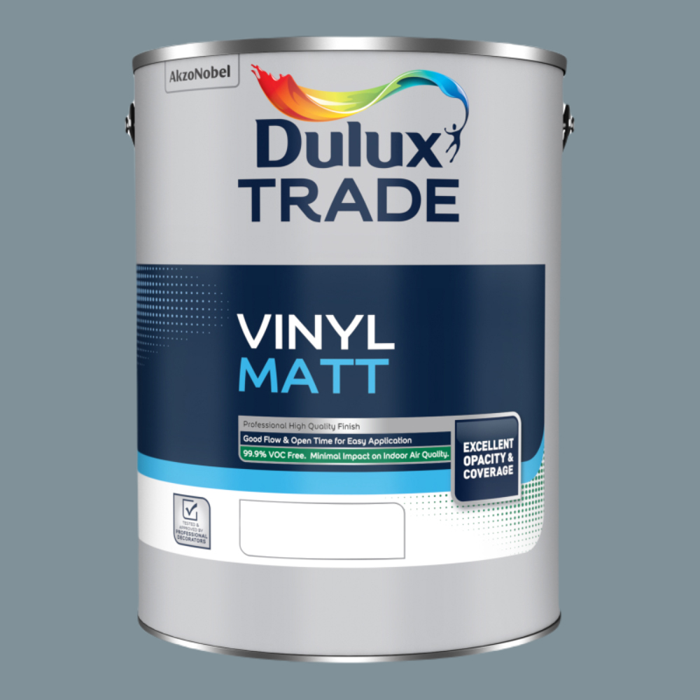 Dulux Trade Denim Drift Walls and Ceilings Vinyl Matt Paint 5L Image 2