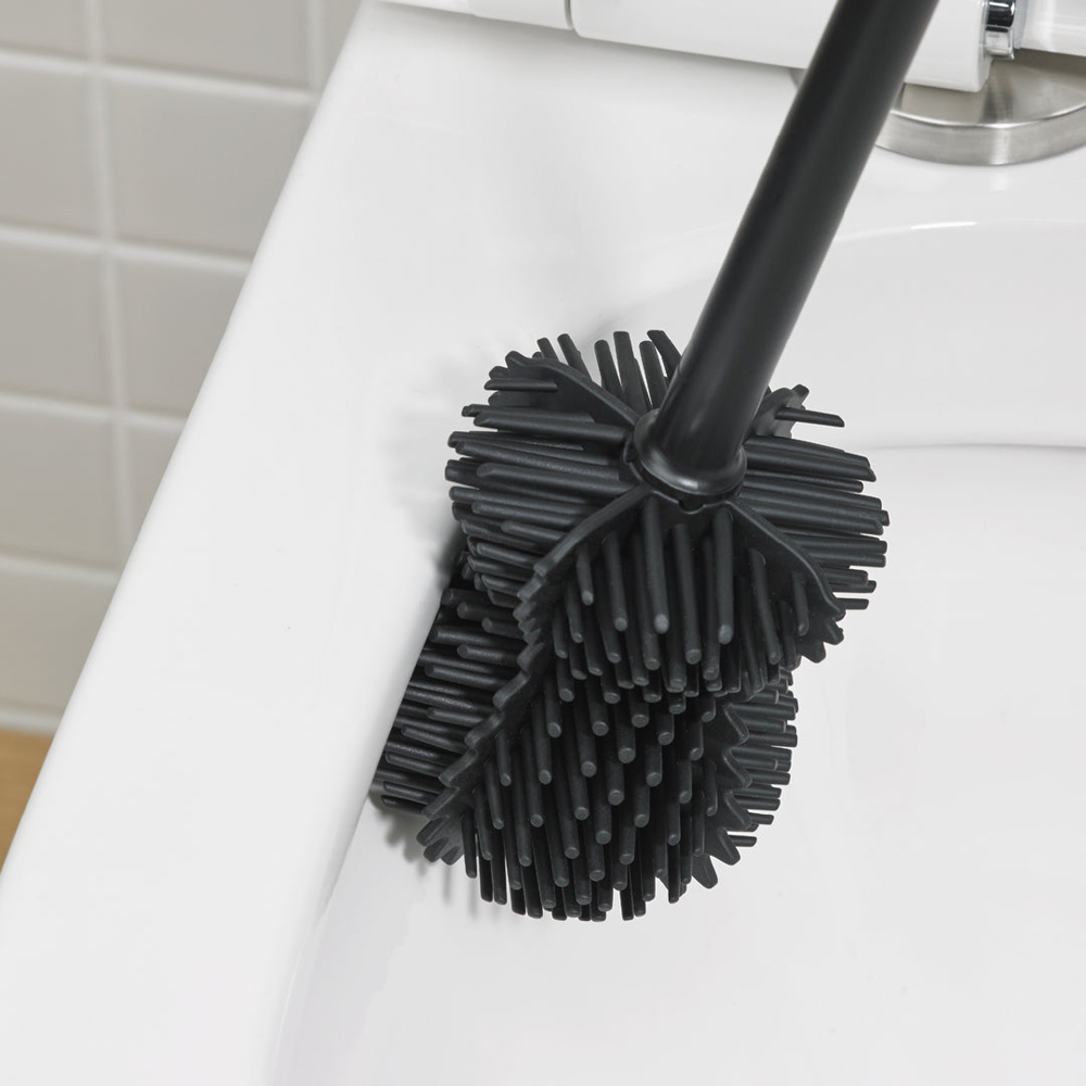 ReBorn Dark Grey Recycled Plastic Toilet Brush with Replaceable Screw-in Heads Image 7