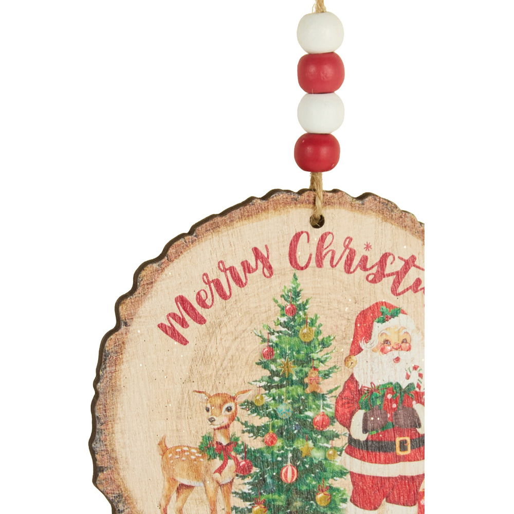 Wooden Santa Christmas Decoration Image 3