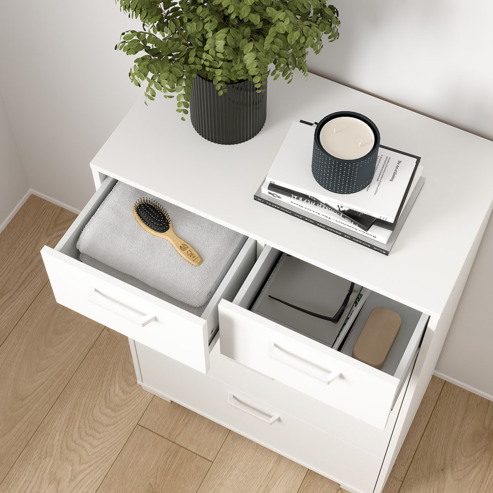 Florence Sofia 5 Drawer White Chest of Drawers Image 5