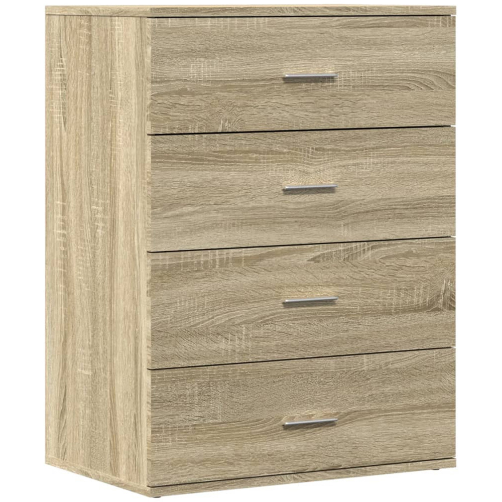vidaXL 4 Drawer Sonoma Oak Sideboard Set of 2 Image 4