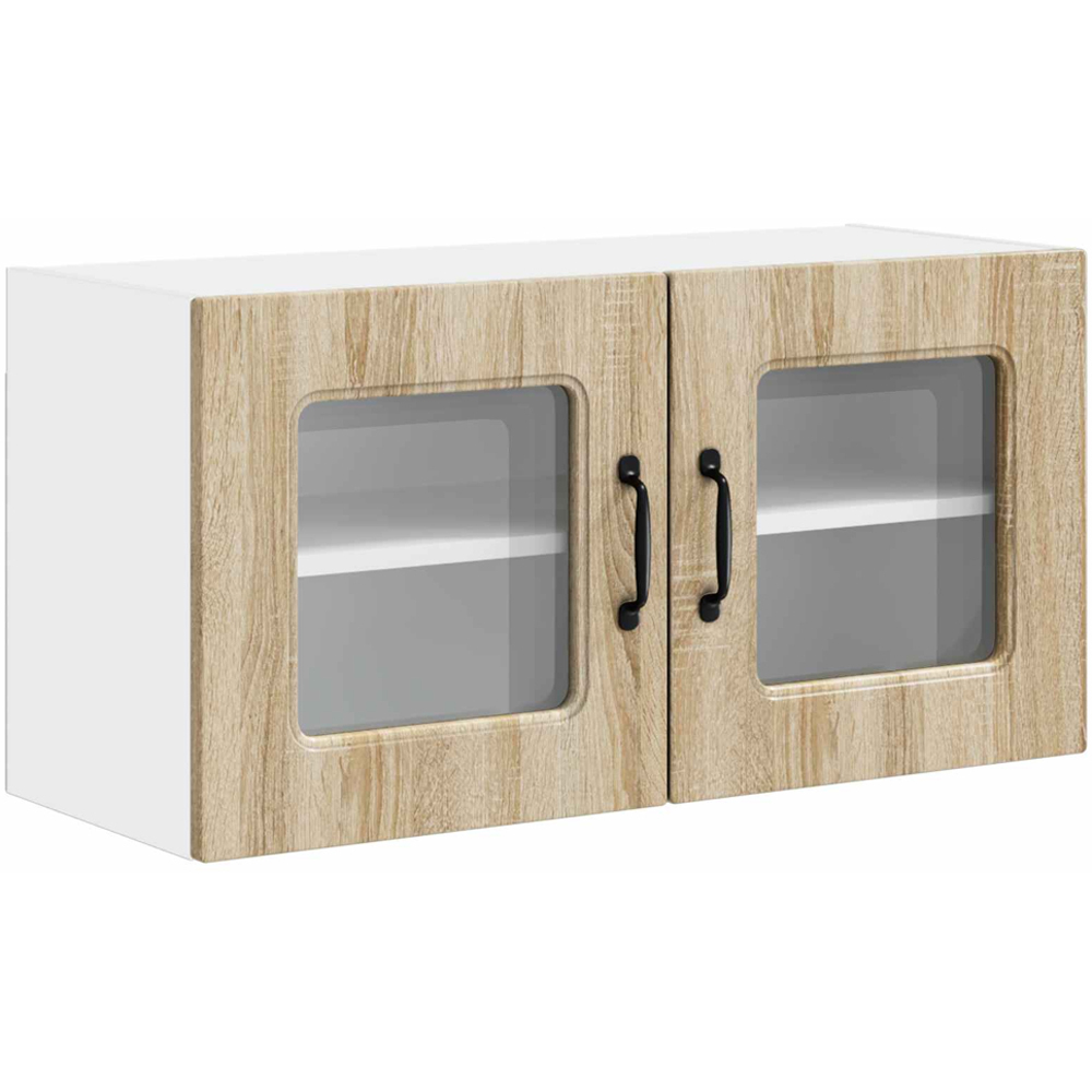 vidaXL Kalmar 2 Door Sonoma Oak Wall Kitchen Cabinet Image 2