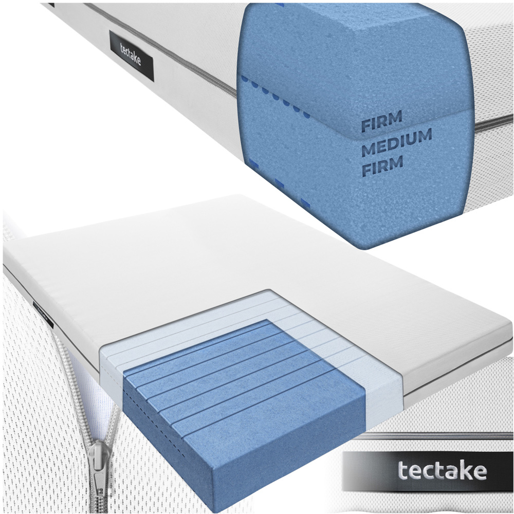 tectake Sky King Size 2 in 1 Firmness Level 3D Mesh Cover Mattress Image 2