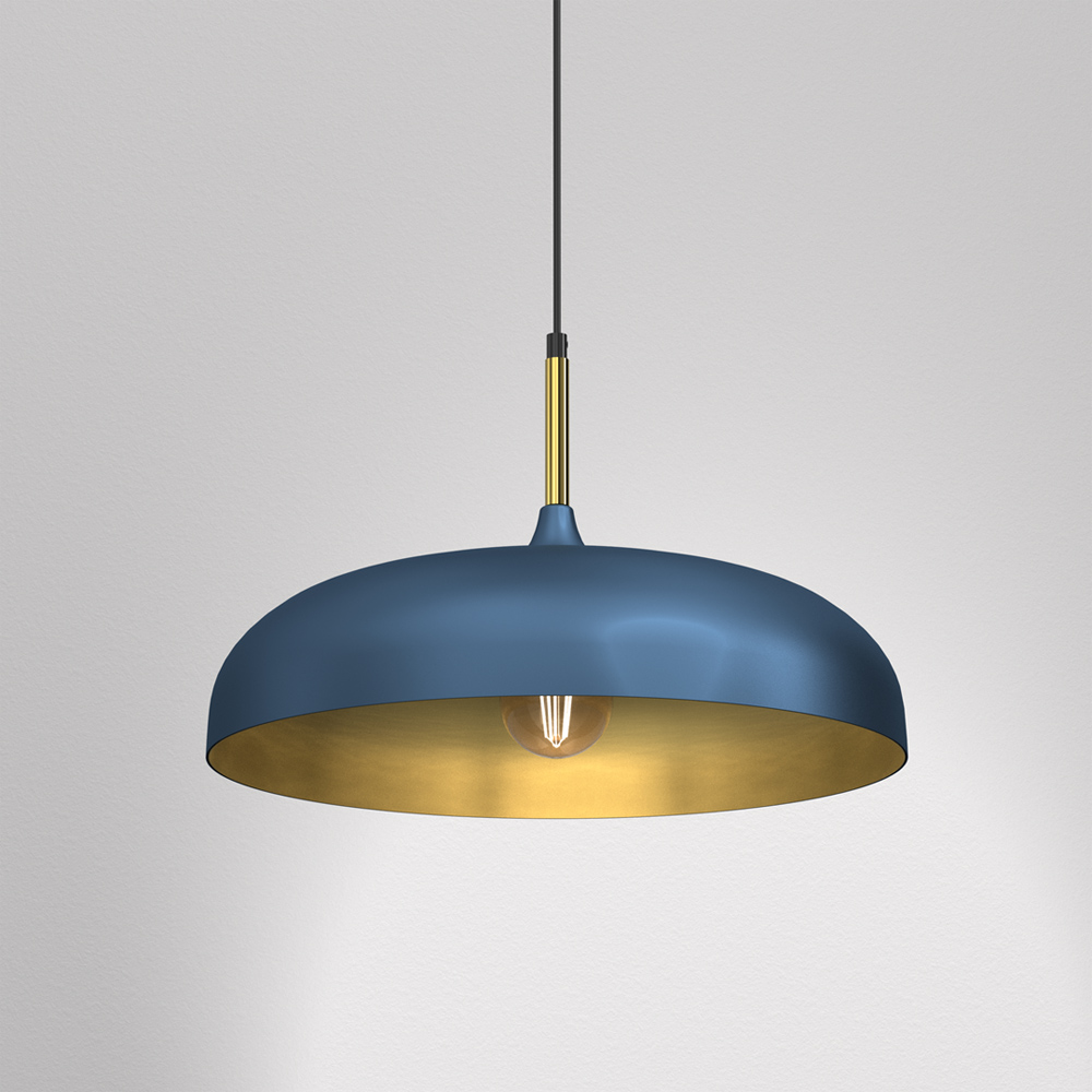 Milagro Lincoln Blue Pendant Lamp 230V Image 3