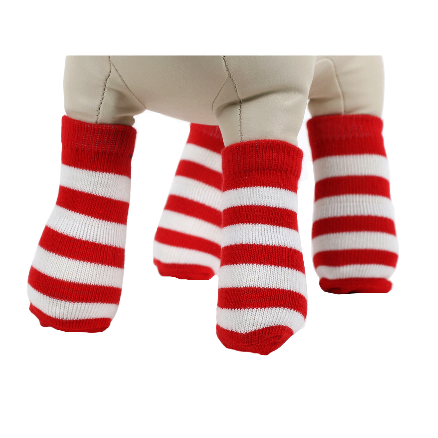 Candy Cane Pet Socks - Red Image 3