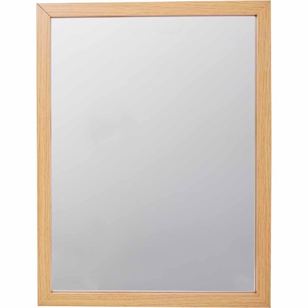 Wilko Lightwood Mirror 12 x 16 Inch Image 1