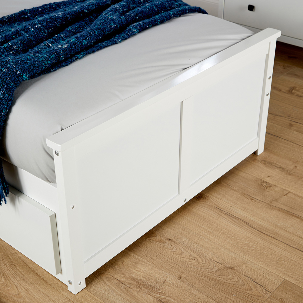 Home Source Florida 3 Drawer Underbed Storage Single Pine Wood Bed Frame Image 3