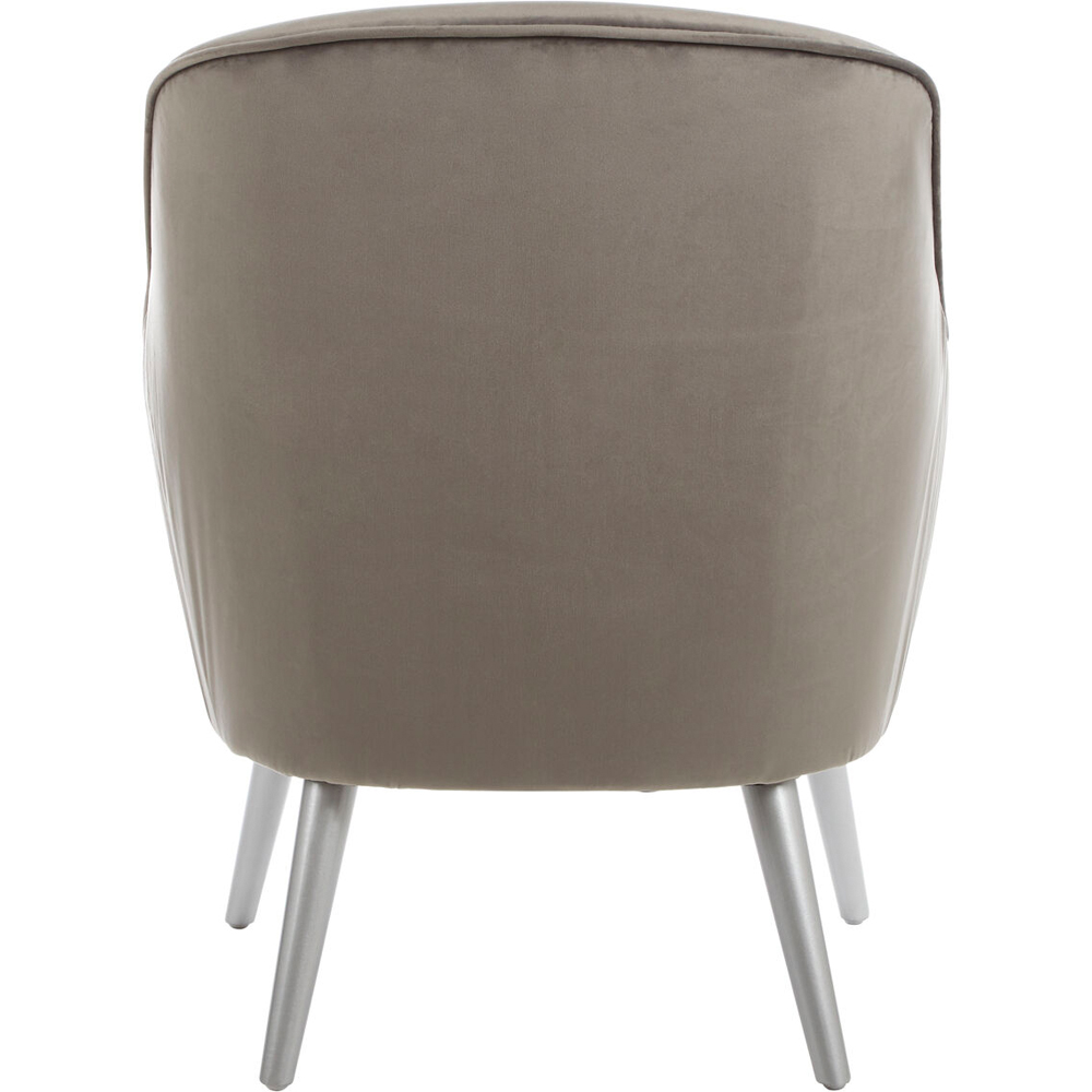 Premier Housewares Louxor Grey Velvet Chair Image 3