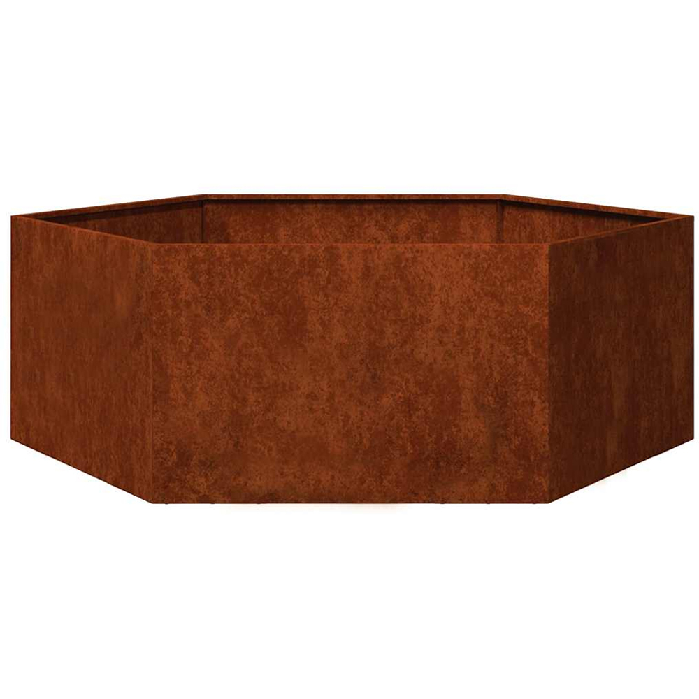 vidaXL Brown Corten Steel Garden Planter 45 x 120 x 138cm Image 2