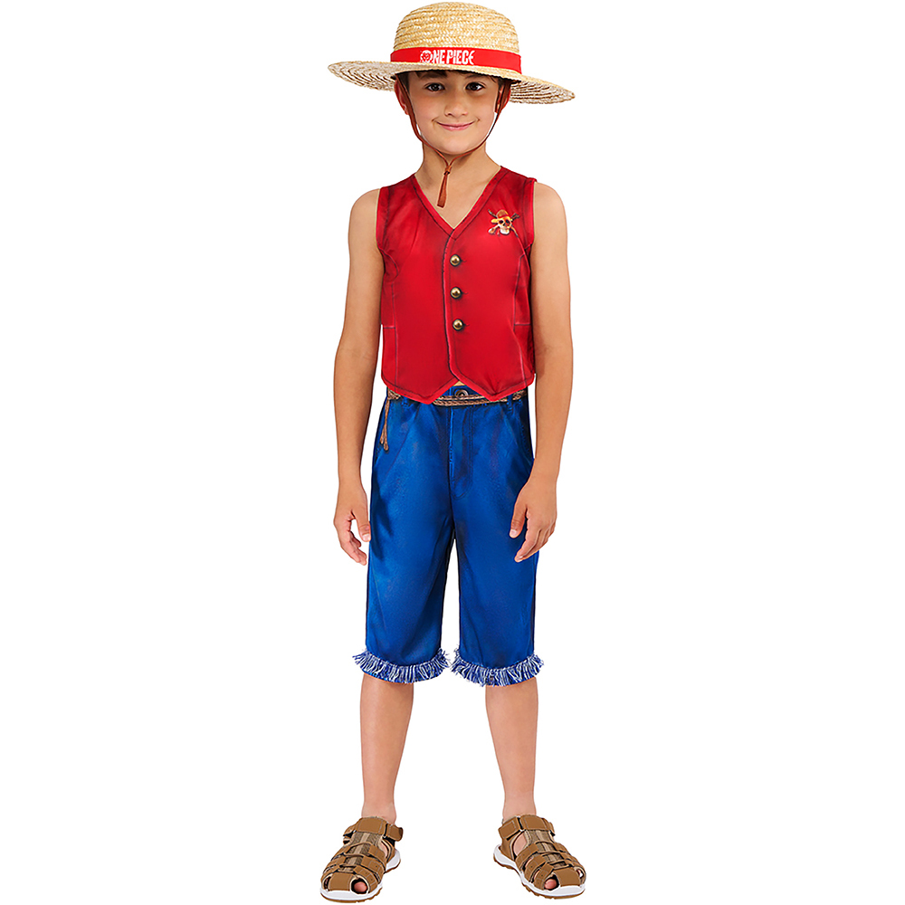 One Piece Kids Monkey D.Luffy Costume 11-13 Years Image 7