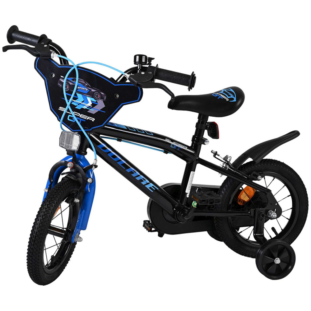 Volare Super GT Kids 12 inch Blue Bike with Stabilisers Image 1