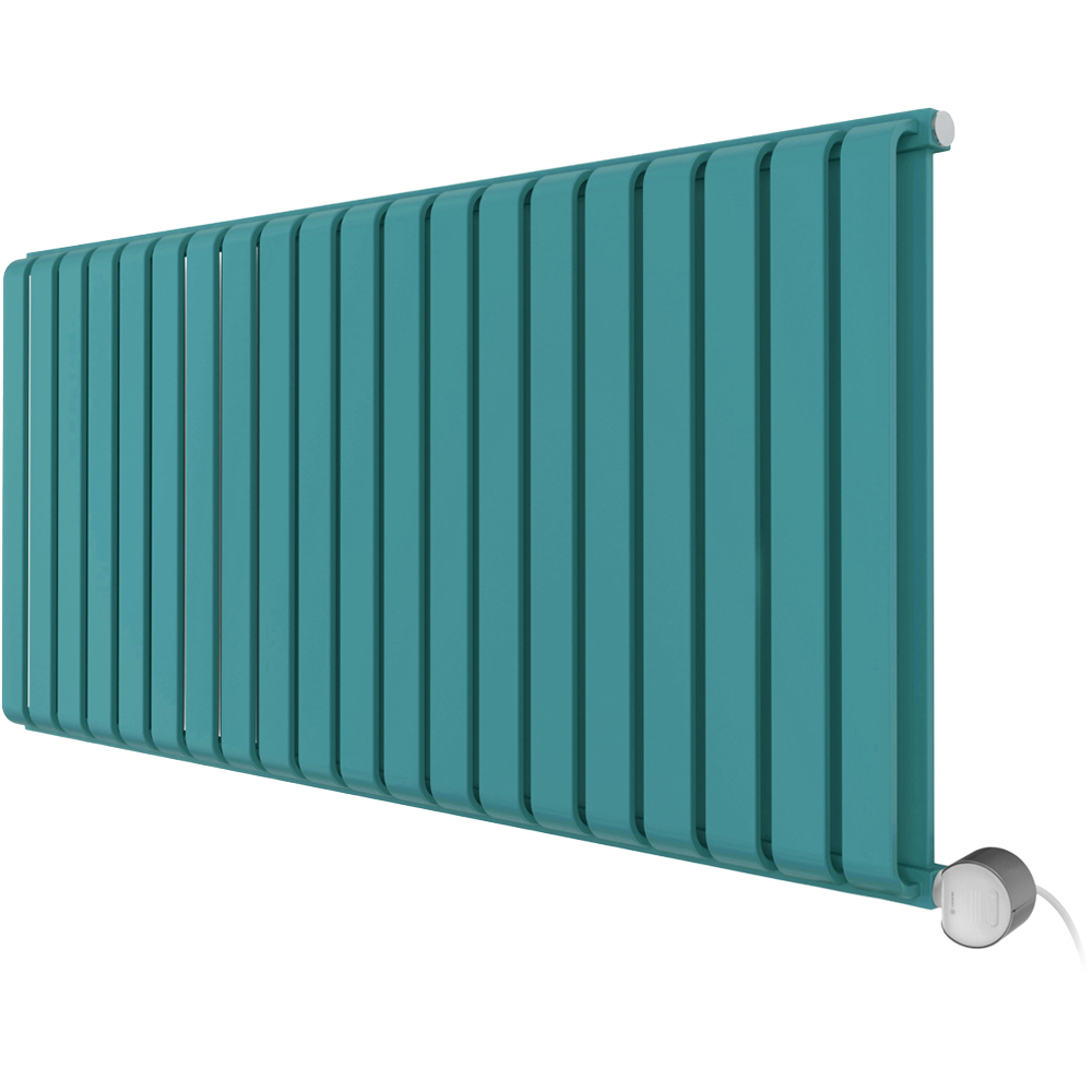 Terma Warp-Room E Wi-Fi Matt Teal Electric Radiator 1500W 630 x 1305mm Image 1