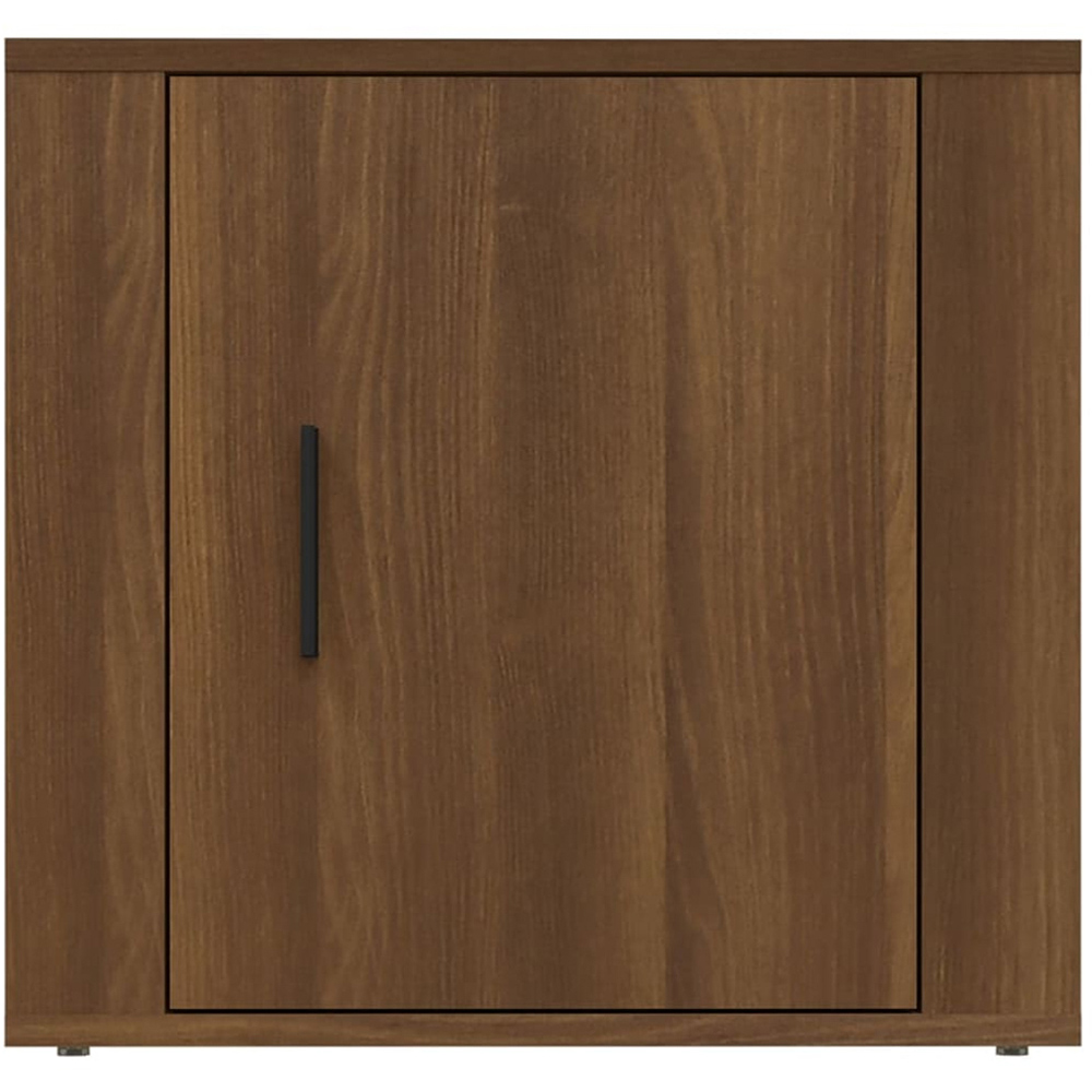 vidaXL Single Drawer Brown Oak Bedside Cabinet Image 4