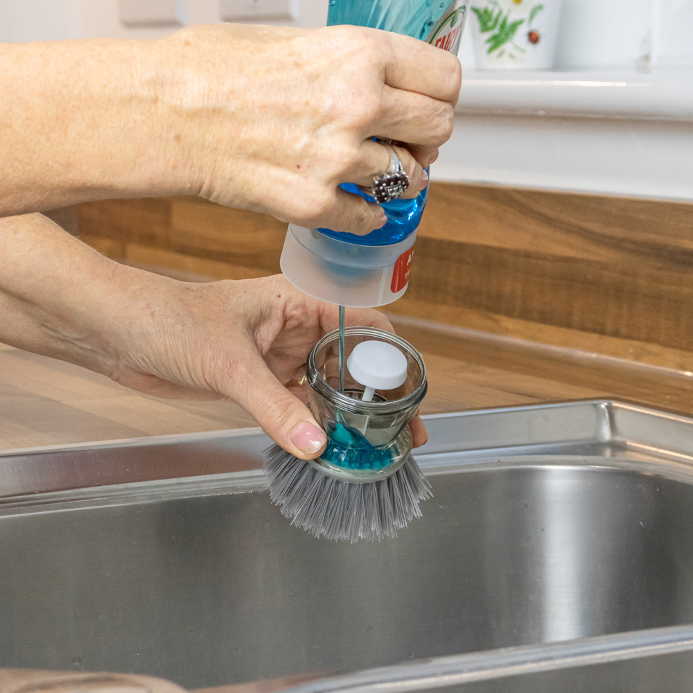 JVL Kitchen Soap Dispenser Scrubbing Brush Image 8