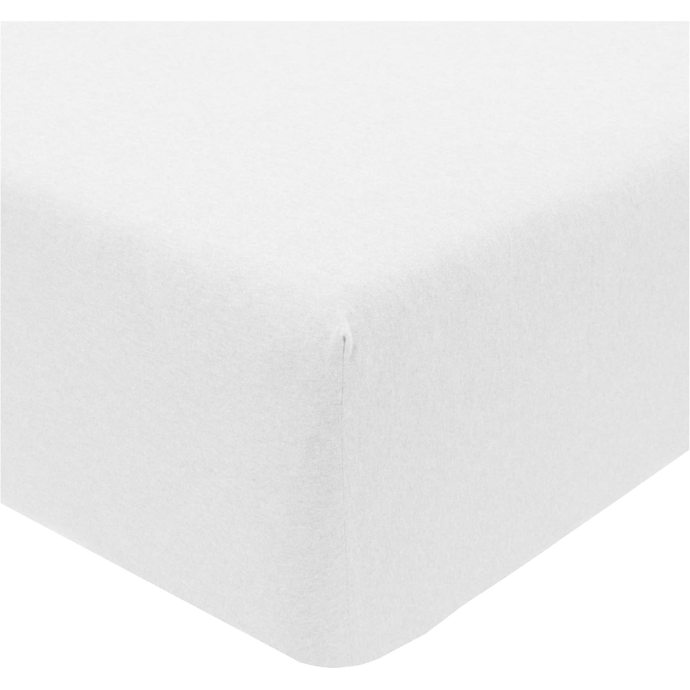 Smart Living Single White Jersey Melange Fitted Sheet Image 1