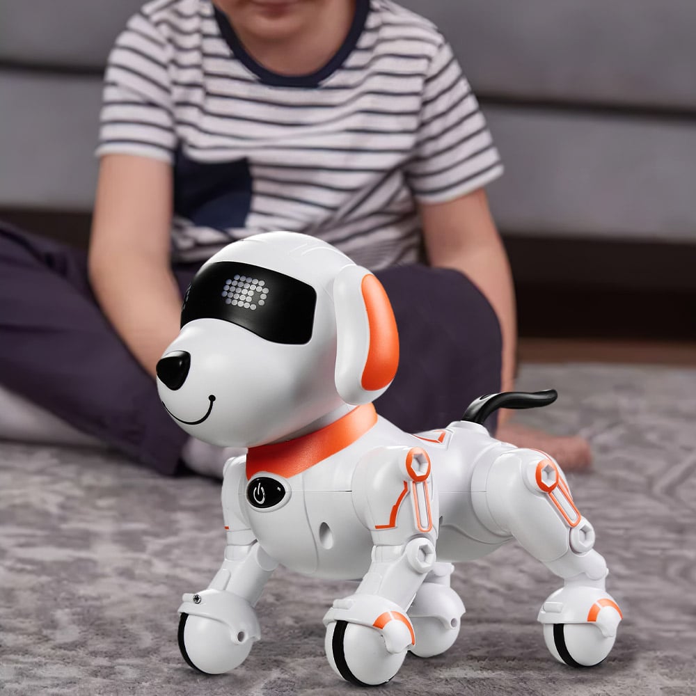 H&O Direct Kids Orange Programmable Remote Control Smart Robot Dog Toy Image 5