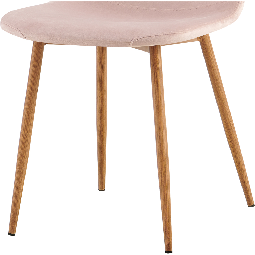 DS Living Luxe Set of 2 Heavenly Pink Wood Printed Coating Dining Chairs Image 4