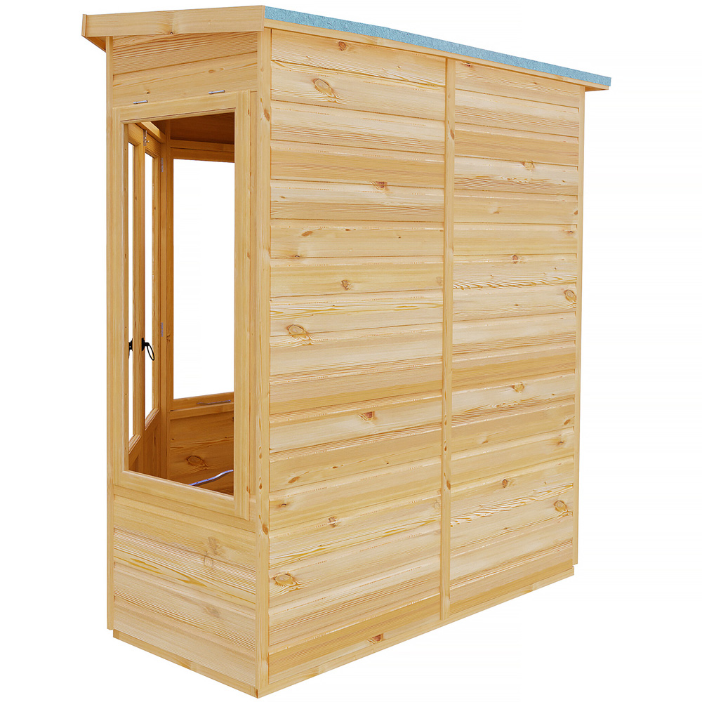 Shire Ramsey 6 x 6ft Shiplap Pent Corner Garden Summerhouse Image 4