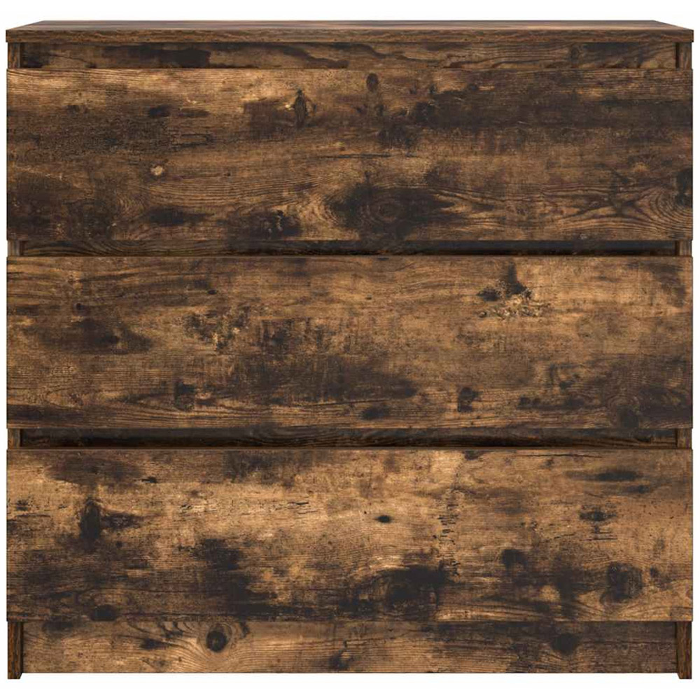 vidaXL 3 Drawer Smoked Oak Sideboard Image 6