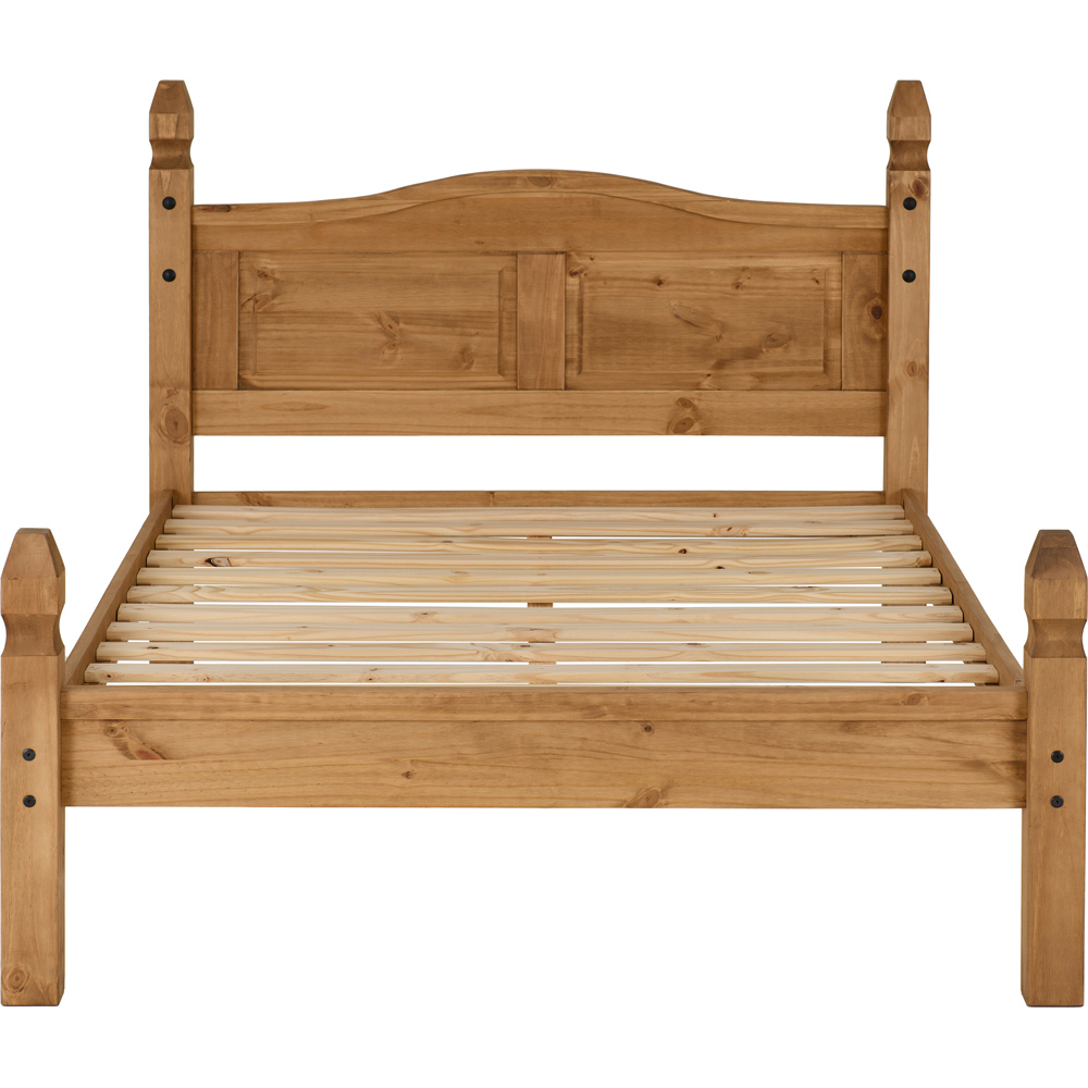 Seconique Corona Double Distressed Waxed Pine Low End Bed Image 4