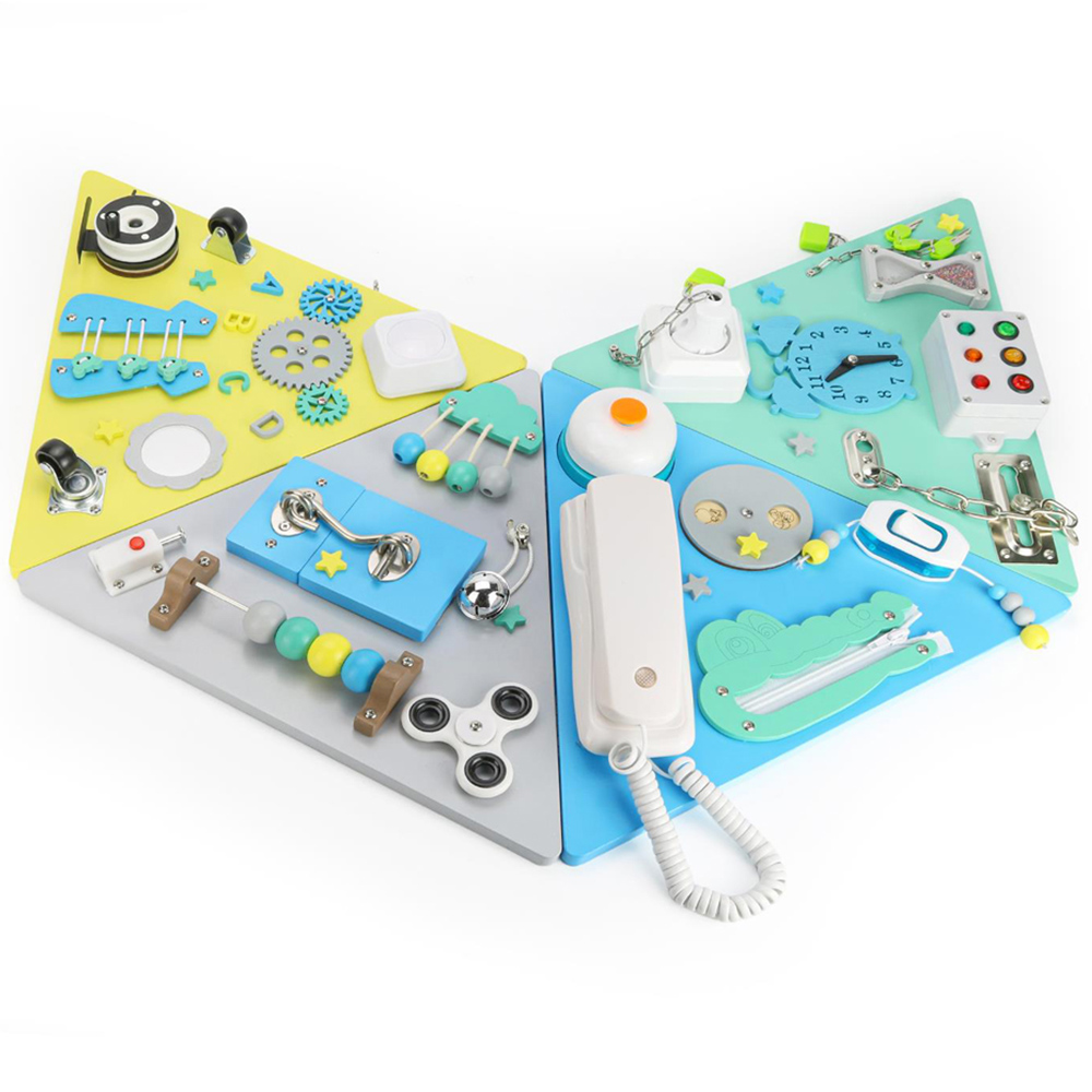 Dyzi Toddlers Montessori Busy Board Pyramid Sensory Toy Image 4