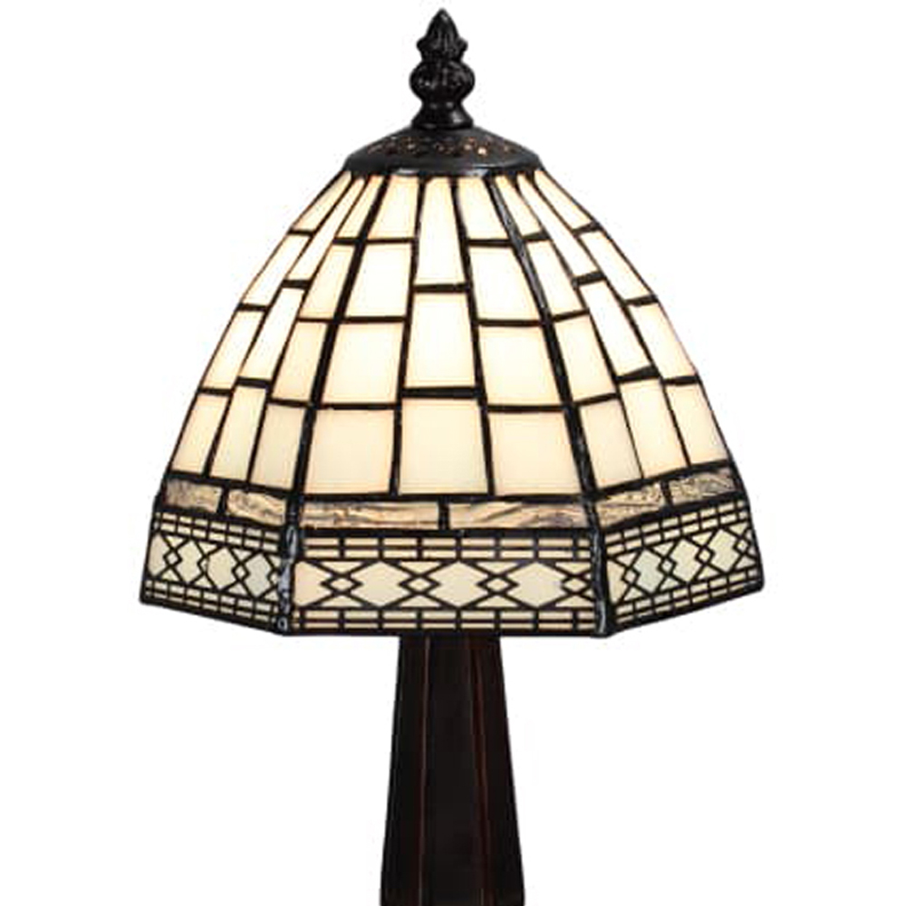 Acacia Home Tiffany White Table Lamp 15.2cm Image 2