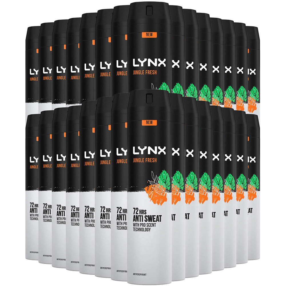 Lynx Jungle Fresh 72 HRS Anti-Sweat Anti-Perspirant Body Spray 250ml 30 Pack Image 1