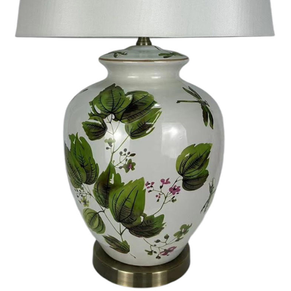 Acacia Home Leaves Ceramic Table Lamp 51cm Image 3
