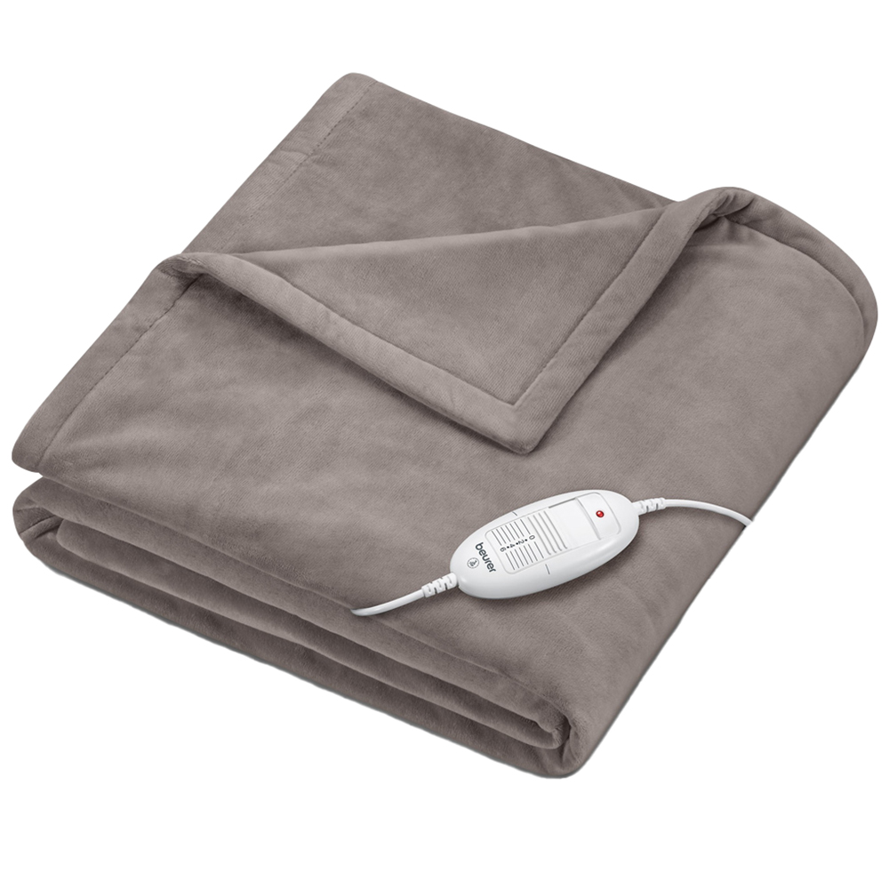 Beurer Taupe Cosy Heated Throw Image 1