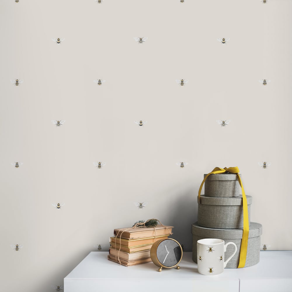 Sophie Allport Bees Natural Wallpaper Image 4