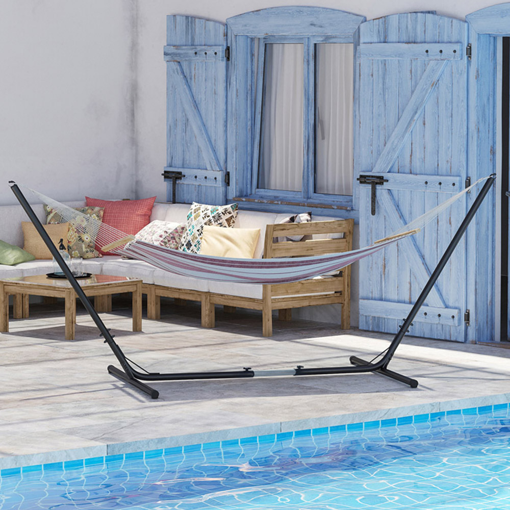 Outsunny Metal Adjustable Universal Hammock Stand 3.1 to 3.8m Image 2