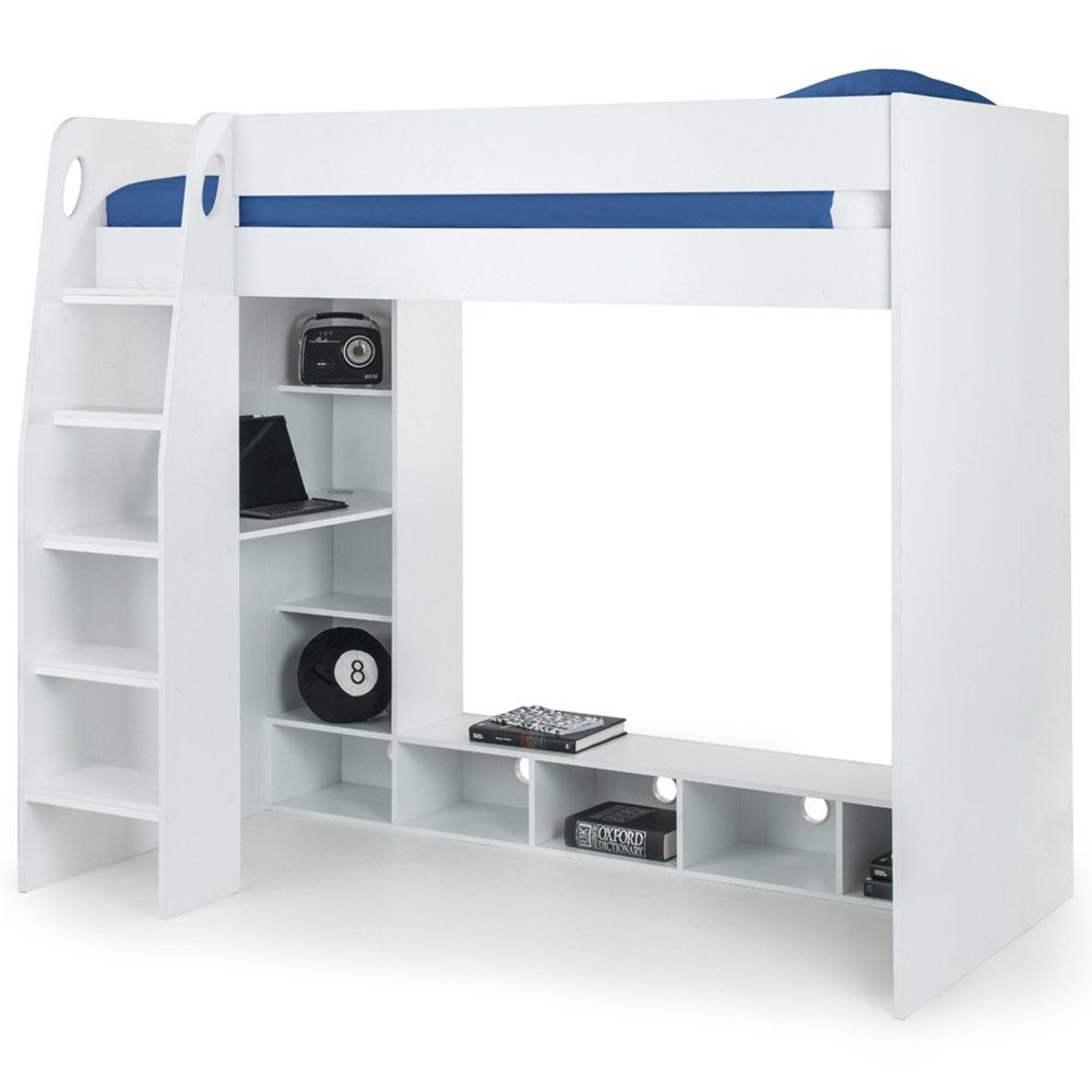 Julian Bowen Nebula White Gaming Bunk Bed with Desk Image 3