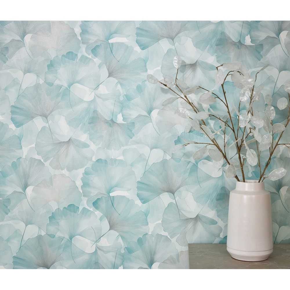Erismann Elysium Ginko Dream Blue Wallpaper Image 3