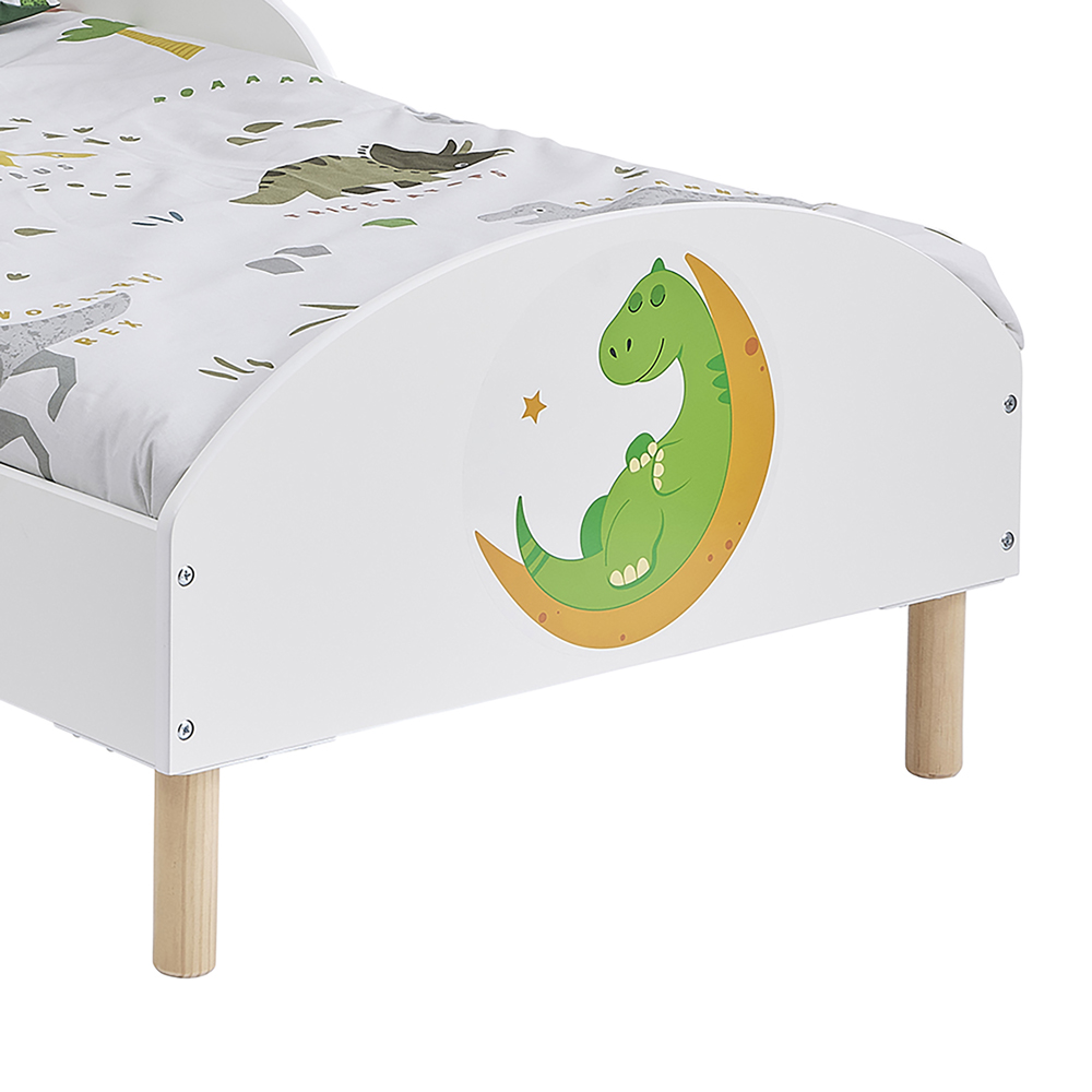 Liberty House Toys Dinosaur White Toddler Bed Image 6