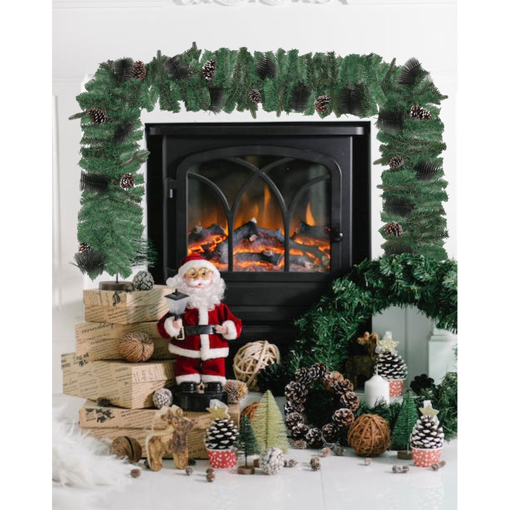 Groundlevel Pine Cones Festive Christmas Garland Image 2