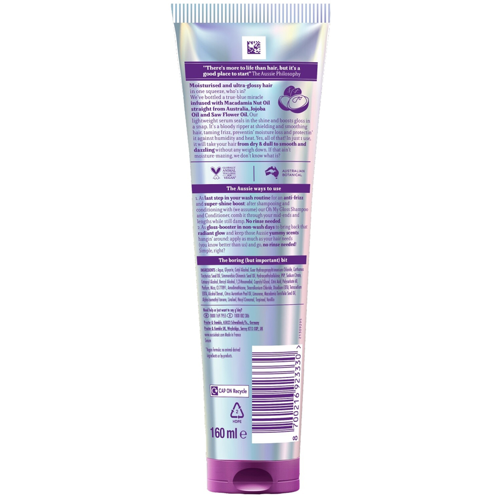 Aussie Oh My Gloss Moisture Mazing Leave In Serum Image 2