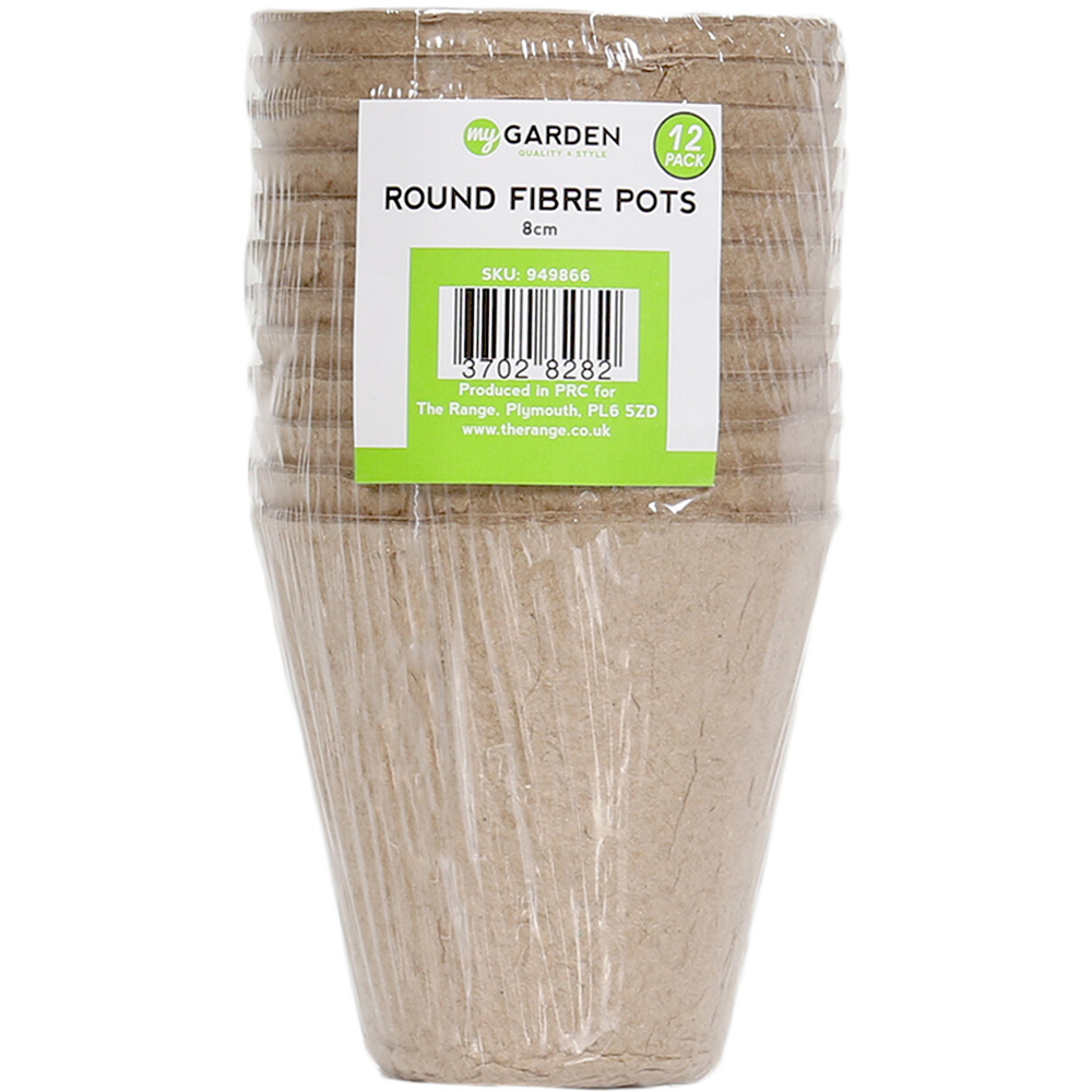 Pack Of Round Fibre Pots  - 12 Image